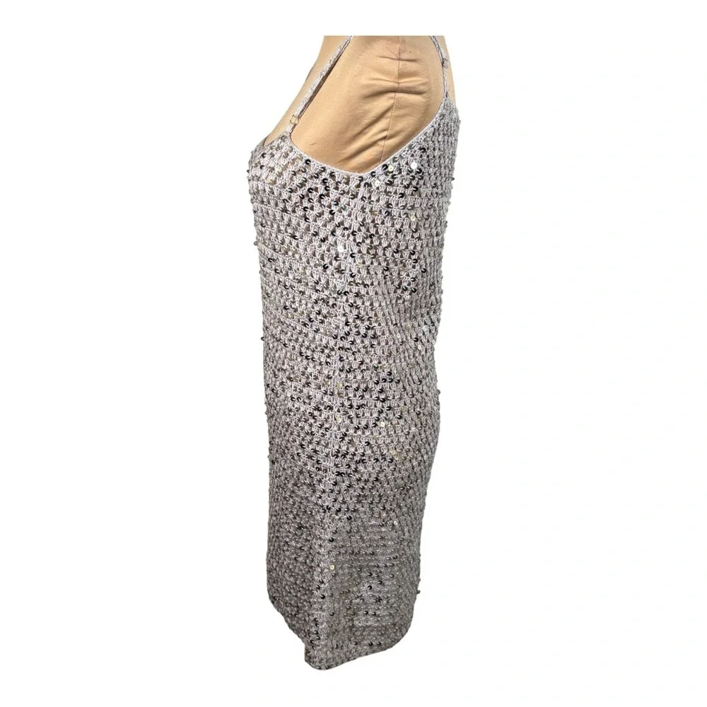 Flook The Label‎ x Free People Silver Mini Dress Size Medium NWT